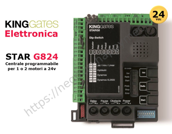 Centrale programmabile Star G824 per motori a 24V