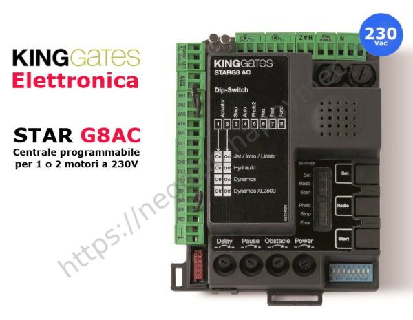 Centrale universale Star G8AC per 2 motori 230V