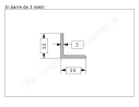 Angolare grezzo 30x3 in barre da 3 metri in ferro