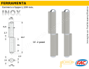 Cerniera inox a tappo L.100mm d.14mm. in cof. 2 Pz.