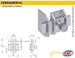 Chiavistello a saldare per porte e finestre