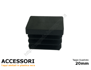 Confezione tappi quadri 20x20 mm (conf.da 10pz)
