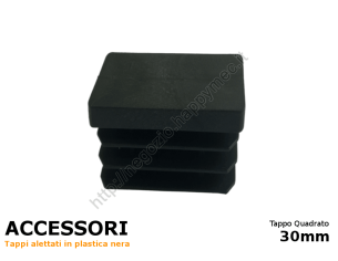 Confezione tappi quadri 30x30 mm (conf.da 10pz)
