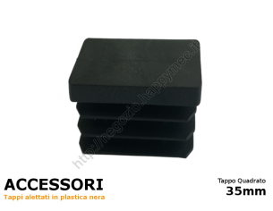 Confezione tappi quadri 35x35 mm (conf.da 10 pz)