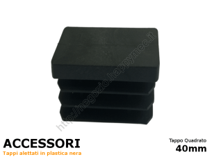 Confezione tappi quadri 40x40 mm (conf.da 10pz)
