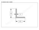 Angolare grezzo 40x4 in barre da 2 metri in ferro