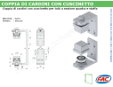Coppia cardini c/cuscinetto per tubo quadro 40x40 e staffa 4