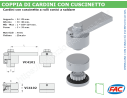 Coppia cardini regolabili d. 70 con cuscinetto - accessori fac