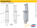Fermaporte a pedale H.180 mm tipo grande ad avvitare