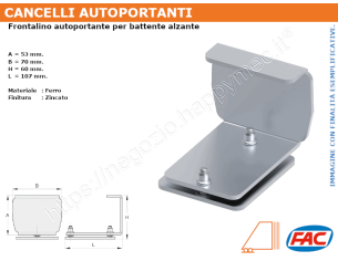 Frontalino autoportante per battente alzante serie 900S