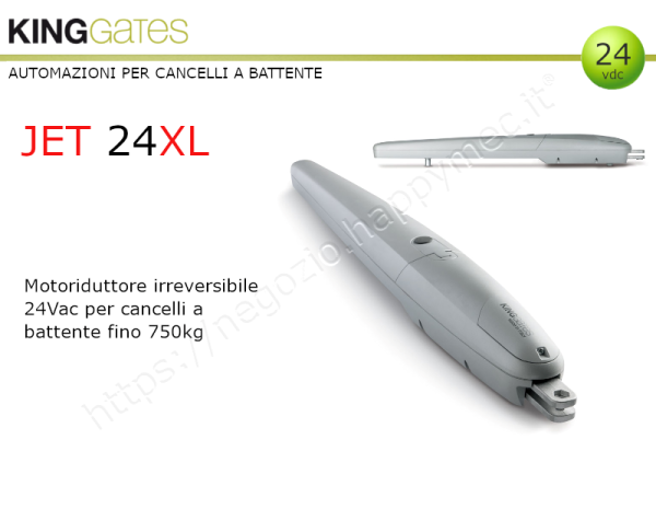 Jet 24XL Motoriduttore 24Vac per anta battente fino 750kg