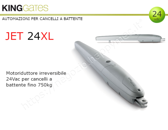 Jet 24XL Motoriduttore 24Vac per anta battente fino 750kg