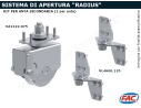 Kit anta secondaria per cancelli sezionali "Radius" - accessori
