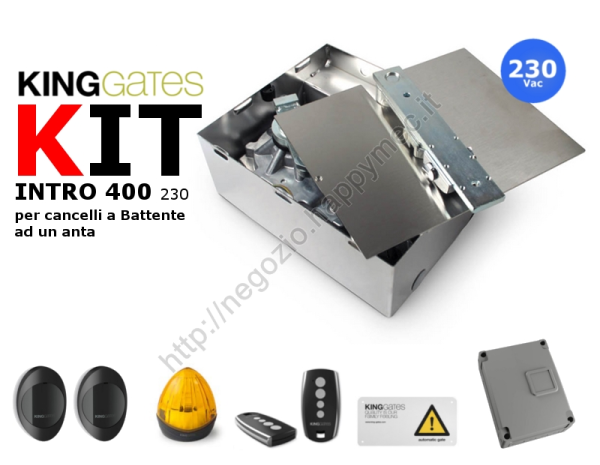 Kit automazione "Intro 230-400" 230V - 1 motore, casse di