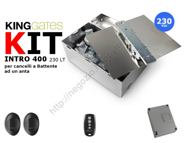 Kit automazione "Intro 230-400" 230V Lite 1 motore, casse di