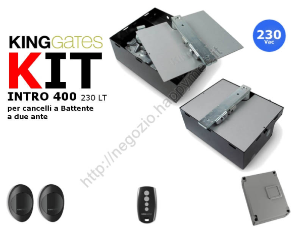 Kit automazione "Intro 230-400" 230V Lite 2 motori, casse di