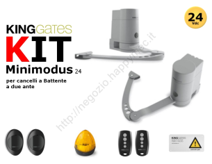 Kit automazione "MiniModus24" per cancello a 2 ante