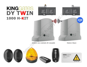 Kit automazione DyTwin 1000 230V per cancelli scorrevoli a 2