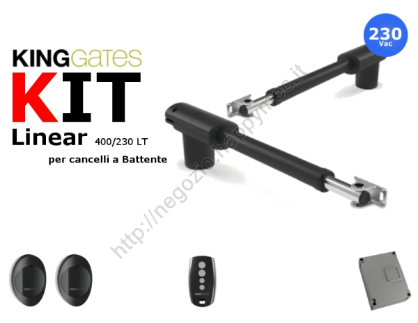 Kit automazione LT per cancelli a battente "Linear400" 230V
