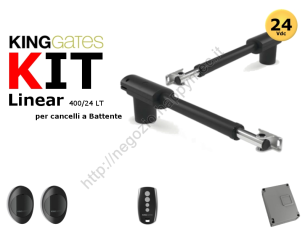 Kit automazione LT per cancelli a battente "Linear400" 24V