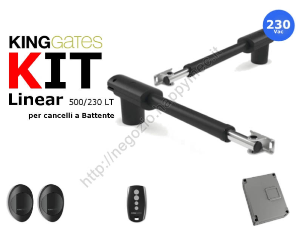 Kit automazione LT per cancelli a battente "Linear500" 230V