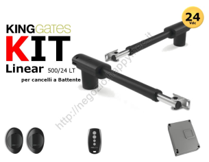 Kit automazione LT per cancelli a battente "Linear500" 24V