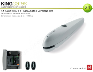 Kit automazione LT per cancelli a battente con motori