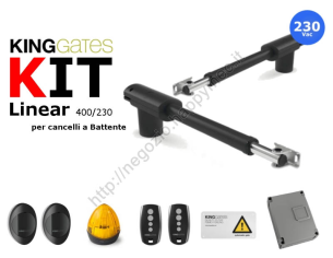 Kit automazione per cancelli a battente "Linear400" 230V stelo