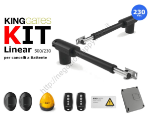 Kit automazione per cancelli a battente "Linear500" 230V stelo