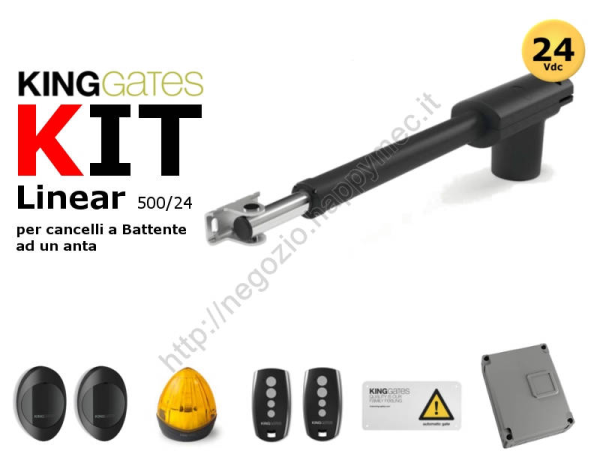 Kit automazione per cancelli ad 1 anta "Linear500" 24V stelo da