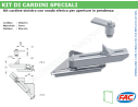 Kit cardine sinistro per aperture in pendenza - accessori fac