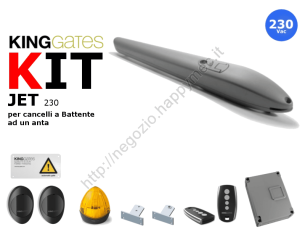Kit Jet grigio, automazione 230V per cancelli 1 anta fino 600kg