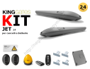 Kit Jet grigio, automazione 24V per cancelli 2 ante fino 600kg