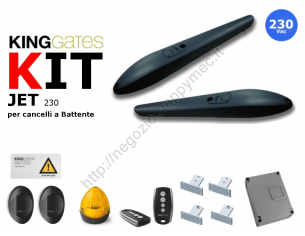 Kit Jet nero, automazione 230V per cancelli 2 ante fino 600kg