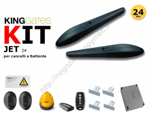 Kit Jet nero, automazione 24V per cancelli 2 ante battente fino