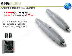 Kit JetXL 230Vac Very Lite per cancelli a battente fino 6 mt