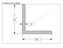 Angolare grezzo 80x8 in barre da 3 metri in ferro