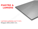 Lamiera grezza sp.5 mm. ritaglio 500x1500 mm. in ferro