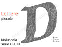 Lettera Maiuscola "D" stile saltino misura 100 in ferro battuto