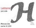 Lettera Maiuscola "H" stile saltino misura 100 in ferro battuto