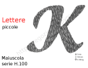 Lettera Maiuscola "K" stile saltino misura 100 in ferro battuto