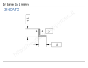 Angolare zincato 15x3 in barre da 1 metro in ferro