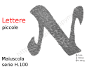 Lettera Maiuscola "N" stile saltino misura 100 in ferro battuto