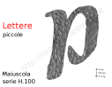 Lettera Maiuscola "P" stile saltino misura 100 in ferro battuto