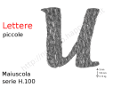 Lettera Maiuscola "U" stile saltino misura 100 in ferro battuto