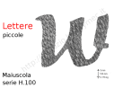 Lettera Maiuscola "W" stile saltino misura 100 in ferro battuto