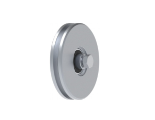 Mini-ruota zincata diam. 60x16 gola "U" con cuscinetto