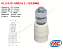 Oliva in nylon d.30x40 perno inox accessori per cancello