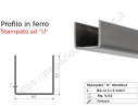 Profilo "U" stampato a lati uguali 60x60x2 in barre grezze