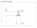 Profilo a T 25x25x4,5 grezzo in barre da 1 metro in ferro